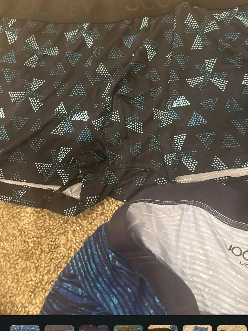 NWOtT Jockey Men’s Navy Blue Patterned Boxer Briefs trunk  - 6 Pack size L
